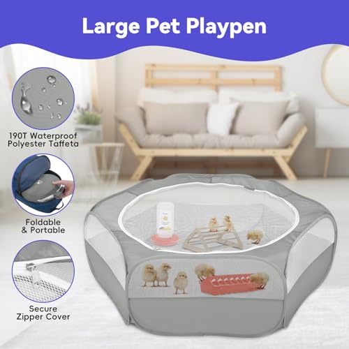 Image of Pawaboo Chick Brooder Box for Chick Starter Kit, Gray