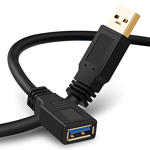 Nc Xqin Short Usb 3.0 Extension Cable 1 Feet, Usb 3.0 Type A Male To A Female Extension Cord,For Data Transfer Usb Flash Drive, Keyboard, Mouse, Playstation, Xbox, Oculus Vr, Card Reader, Printer Etc #TOP23