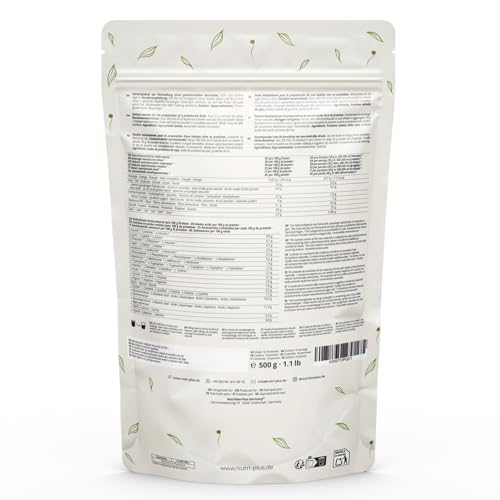 Nutri + Eiweißpulver Neutral ohne Süßstoff 500 g - 83% Eiweiß - Proteinpulver laktosefrei - als Shake oder zum Backen - Natures Protein Pulver