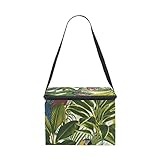 EZIOLY Isolierte Lunchtasche mit exotischen Papageien, Lunchbox, Kühltasche, Lunchbehälter für...