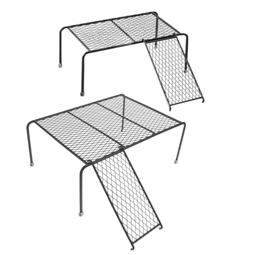 Support à poulet pour cage en fer noir et plateforme pour petits animaux