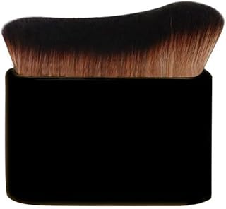 Brocha Kabuki de base negra, maquillaje líqui...