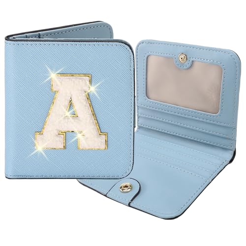 Image of RNIEGA Initial Wallet Women Small Teen Girl Gifts Trendy Stuff Girls Wallets Personalized Christmas Birthday Gift for Women Friends Daughter Granddaughter 6 7 8 9 10 11 12 13 Year Old Blue A