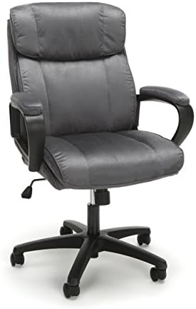 OFM ESS Collection Plush Microfiber Office Chair, in Gray (ESS-3082-GRY)