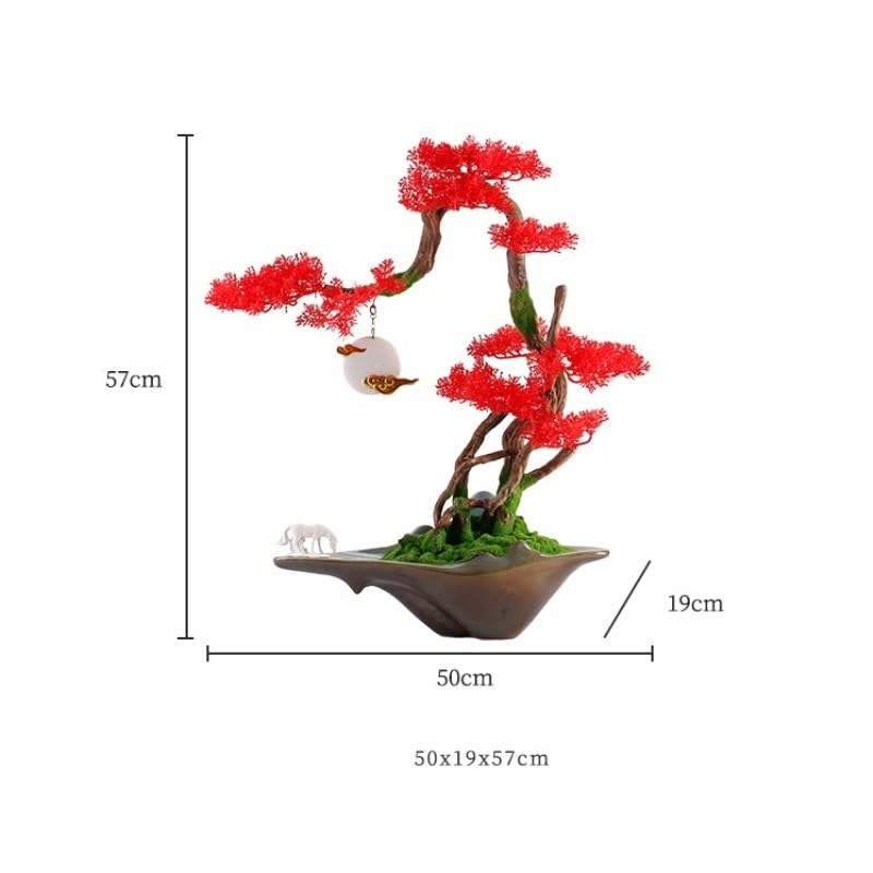 Maceta para árbol falso con diseño de pino realista para decoración de interiores 2
