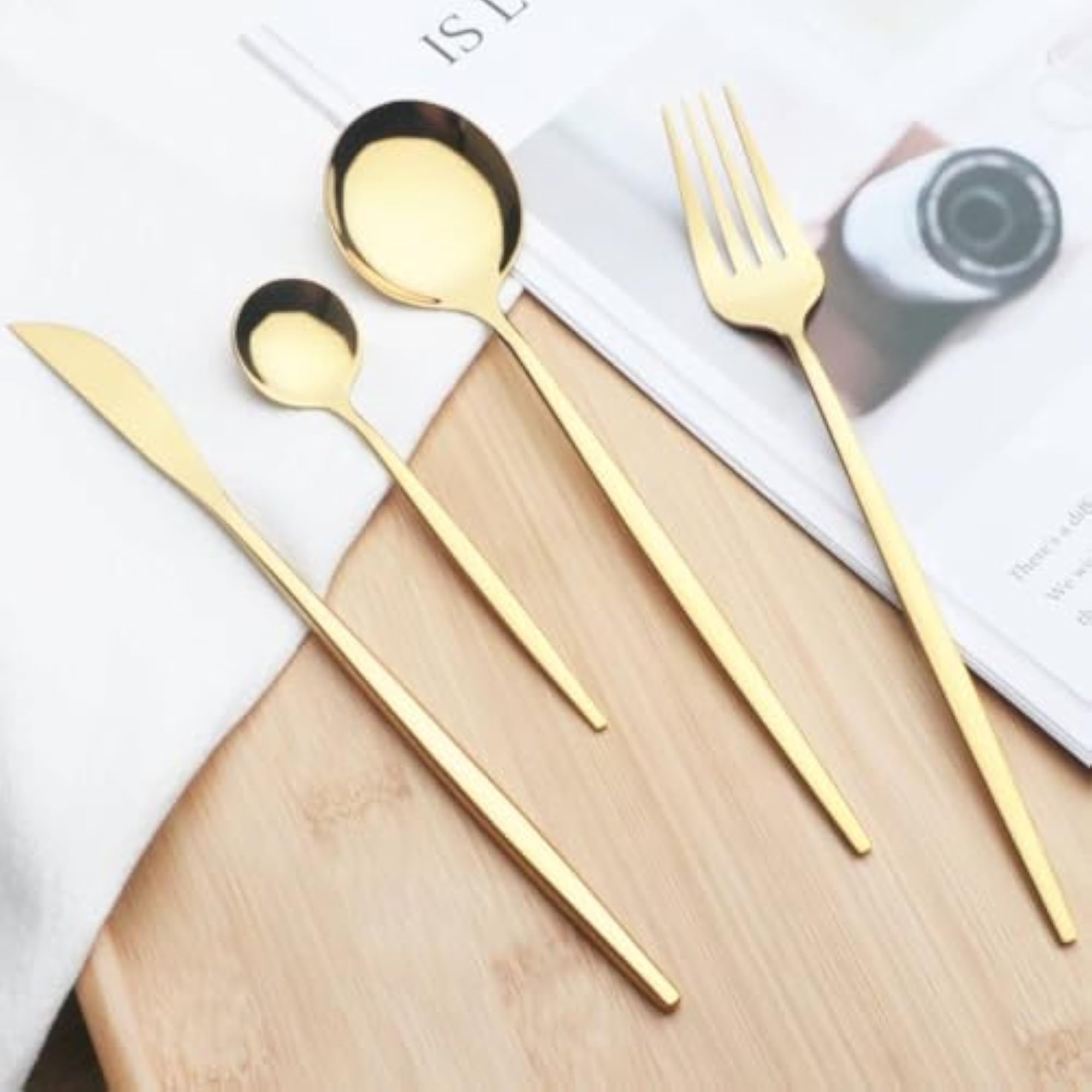 Vibrant 4-Piece Stainless Steel Cutlery Set