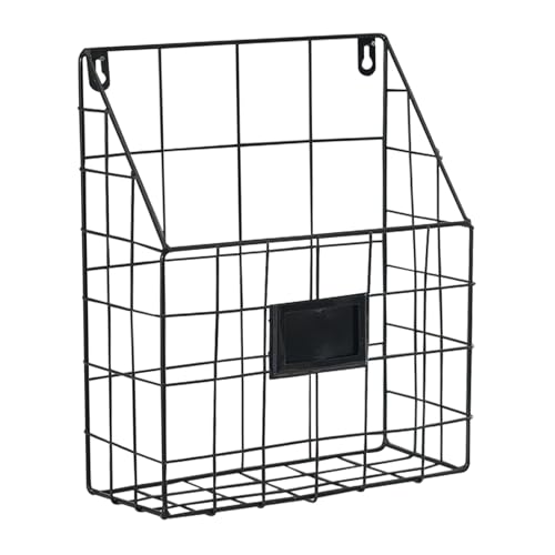 ETUCYNG Porte-journaux mural, porte-journaux en fil métallique, Support de rangement pour journaux, Organisateur de stockage à structure stable pour le courrier, les livres, les brochures et toutes