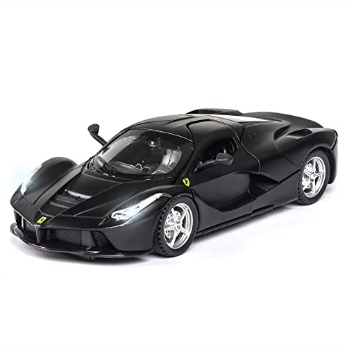 Image of 1 /32 Model Car for Ferrari Race and LaFerrari Toy Car Pull Back Alloy Diecast Model Vehicles Door Can Be Open for Boys Adults Girl Gift (Black)