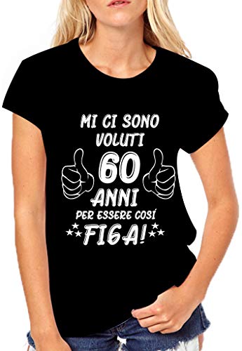 Puzzletee T-Shirt Compleanno Donna Maglietta 50° Compleanno - Mi Ci Sono Voluti 50 Anni per Essere così Figa - Idea Regalo