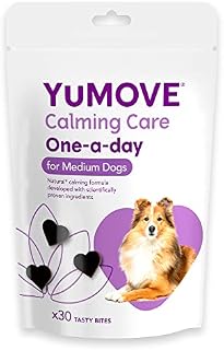 YuMOVE Calming Care One-a-day for Medium Dogs | Previously YuCALM One-A-Day | Calming Supplemnent for Dogs who are Stressed or Nervous |30 Chews - 1 Month Supply | Packaging may vary