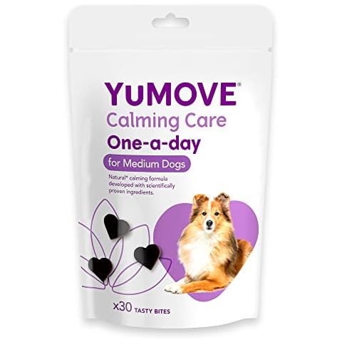 YuMOVE Calming Care One-a-day for Medium Dogs | Previously YuCALM One-A-Day | Calming Supplemnent for Dogs who are Stressed or Nervous |30 Chews - 1 Month Supply | Packaging may vary Cover