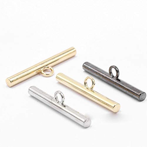 EXCEART 50 Pcs T Bar Alternar Fecho Artesanato Artesanato JÃ³ias Fechos para Pulseira Fazendo Fecho