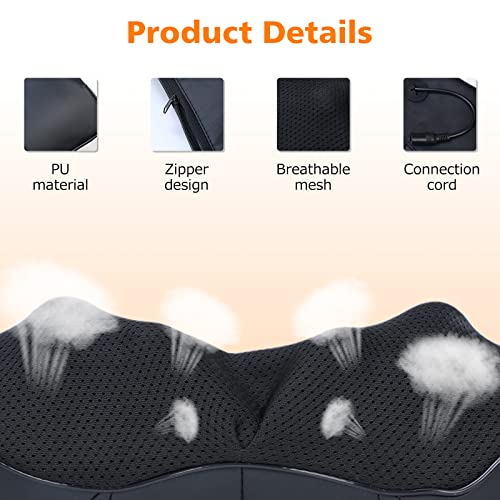 Nackenmassagegerät mit Wärme, BeaoWink Rückenmassagegerät mit 3 einstellbaren Geschwindigkeiten, Schulter- und massagegerät nacken schulter ist ein entspannendes Geschenk für Mama und Papa - Image 7