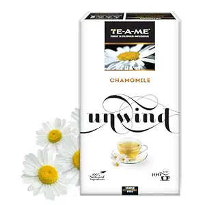 Chamomile Tea, 100 Tea Bags | Chamomile Tea | Herbal Tea | Chamomile Tea Bags | Chamomile Tea for Sleep | Chamomile | Herbal Tea Bags | Flower Tea