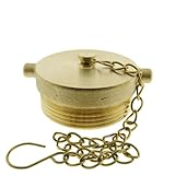 Fire Department Connection FDC Plug With Chain, Brass, 2 1/2