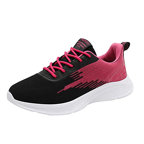 Genérico Casual Sneakers Zapatos Deportivas Mujer Despacho de Ocio Mesh Fitness Zapatos Femeninos Zapatos de Deporte de Deporte Fuera de la casa Zapatos Zapatillas Senderismo Mujer Zapatos (Red, 40)