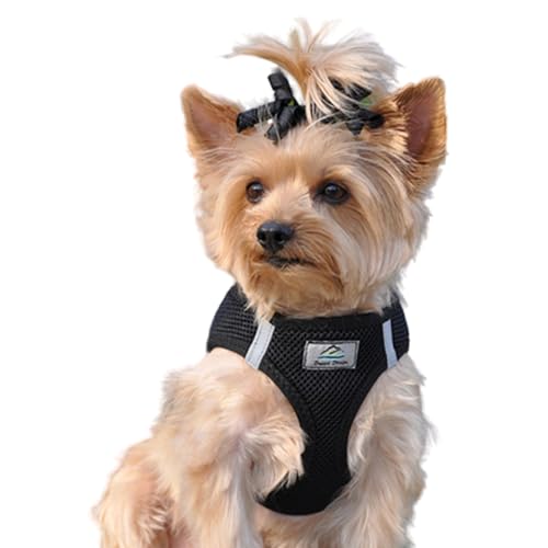 CHOKE FREE REFLECTIVE STEP IN ULTRA HARNESS - BLACK - AMERICAN RIVER (XXS) by Doggie Design
