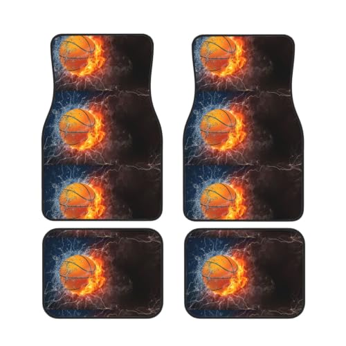 Alfombrillas para coche de neopreno antideslizantes juego de 4 piezas diseño baloncesto