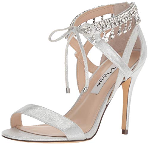 Nina Women's Collina Heeled Sandal, True Silver, 5 M Us #TOP27