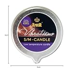 VIBRATISSIMO Świeca S/M Crazy Purple 50 ml | Niskotemperaturowa świeczka czerwona | Wysokiej jakości bezzapachowy wosk | do zabaw erotycznych i Romantyczna do masażu dla par
