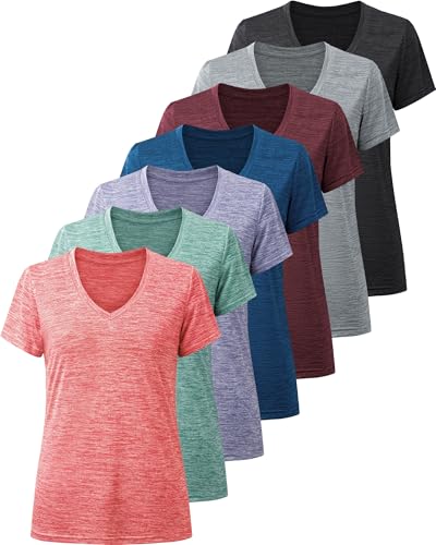 Image of BALENNZ Workout Shirts for Women, Moisture Wicking Quick Dry Active Athletic Women's Gym Performance T Shirts