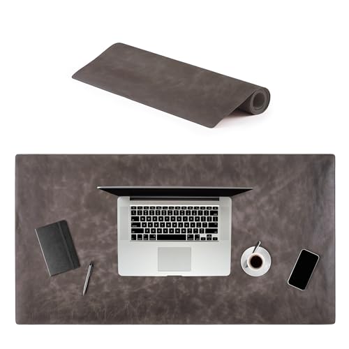 Sous-main en cuir véritable pour organiser un bureau de télétravail moderne