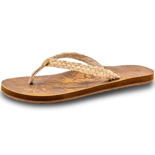Flojos Floriana Sandale Femme avec semelle ergonomique anti-douleur