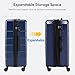 OLIXIS 20 Inch Carry-On Luggage, Hardside Suitcase with Spinner Wheels, Lightweight ABS Hard Shell Travel Luggage, TSA Approved Lock, Expandable Small Suitcase for Business & Travel–Blue