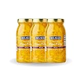 DeLallo Mild Banana Pepper Rings, 25.5 Ounce Jar 3 Pack, Zesty Yellow Pickled Pepper Rings for Pizzas...