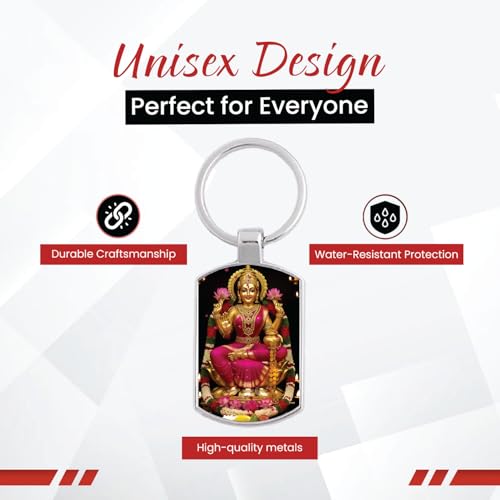 Image of Stylish Metal Keychains with Permanent Glossy Print - Inspirational Quotes & Spiritual Designs - Perfect Key chains for loved ones, Personal Use, Gifts & Return Gifts