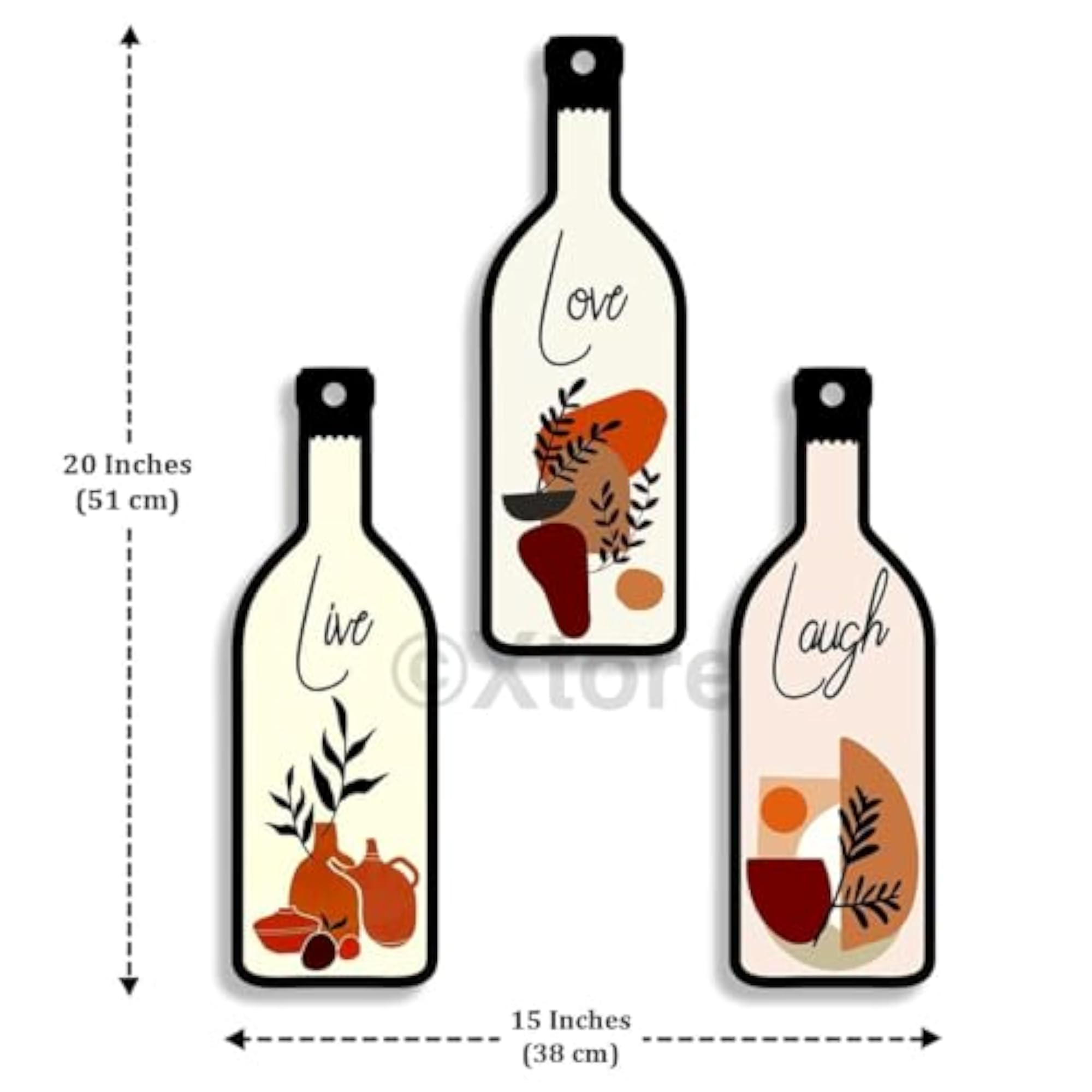 Decorative MDF Wooden Wall Art Hanger Set