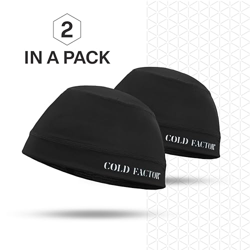 COLD FACTOR Instant Cooling Skull Cap & Helmet Liner 2 Pack|UPF 50+ Protection, Chemical-Free Evaporative Cooling Technology