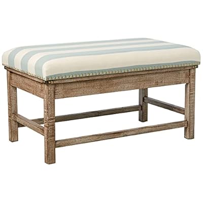 Decor Therapy Farley Upholstered Weathered Ottoman, 35.43x20.08x19.69, Driftwood 413IsAZ4w5S. SS400