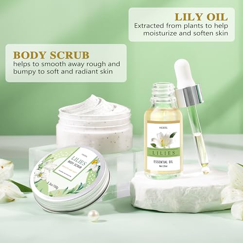 Gifts for Women, Birthday Gifts for Women, Bath and Body Gifts Set, Lilies Self Care Set,Christmas Mothers Day Relaxing Spa Basket for Mom, Grandma, Girlfriend, Sister, Friends - Image 4