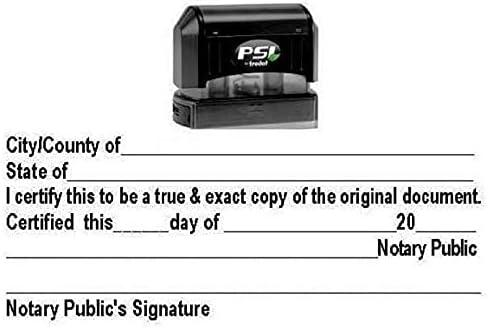 Notary Certified True Copy Stamp