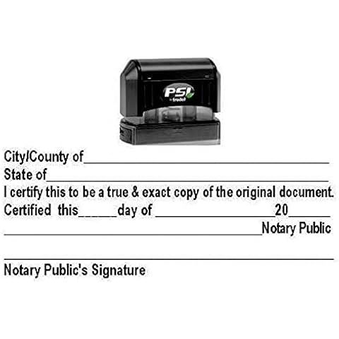 Notary Certified True Copy Stamp Cover