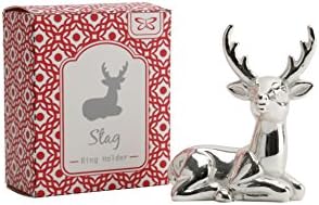 Silver Finish Stag Shaped Ring Holder | Ring Organiser | Ring Stand from CGB Giftware | CV285