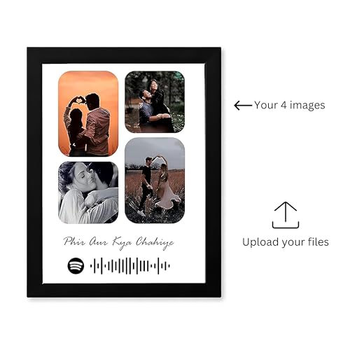 Image of Personalized Photo Frame 8x12 Inch | Custom Collage Photo Frame Gift for Birthday, Anniversary, Couple, Friends | Acrylic Sheet with MDF Back | Wall Decor Memory Frame (D-6)