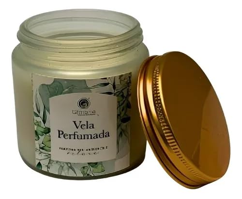 Vela Aromática Âmbar E Patchouli - Vidro Com Tampa De Metal Creme Perfumada Âmbar E Patchouli