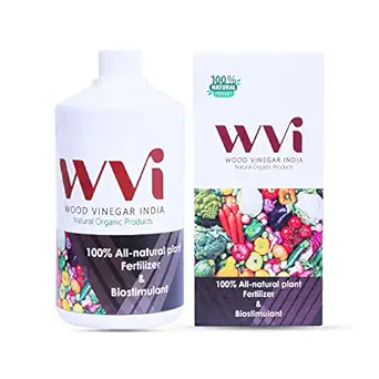 Wvi Wood Vinegar - All Natural Fertilizer And Organic Pest Controller For Home Garden, Flowering Plants, Agriculture, Hydroponics, And Plants Growth (1 Litre) (5 Liters)