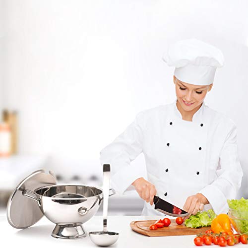 5Pcs Soup Ladle and Ladle Spoon,Odowalker Stainless Steel Hooked Handle Ladle with Pouring Rim for Kitchen Cooking Soup Sauce (1oz, 2oz, 4oz, 6oz, 8oz) - Thumbnail 5