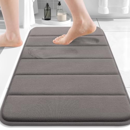 Buganda Memory Foam Bath Mat 24 x 16, Ultra Soft Absorbent Bathroom Rugs