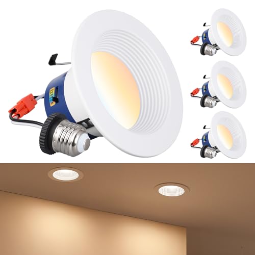 TORCHSTAR 6CCT 4 Inch LED Recessed Lighting Retrofit Downlight, 3000-1800K