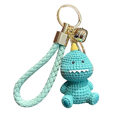 BYNYXI Keyring Cartoon, Cute Animal Resin Keychain Blue Dinosaur Creative Key Pendant Kids Keychains Car Keyring Charms Suitable for Car Key Backpacks Handbag Bag 9cm x 5cm Cover