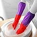 EINVARIOUS 1Pair Long Rubber Velvet Household Gloves Dishwashing Waterproof Thicken Warm Scrubber Kitchen Clean Tool