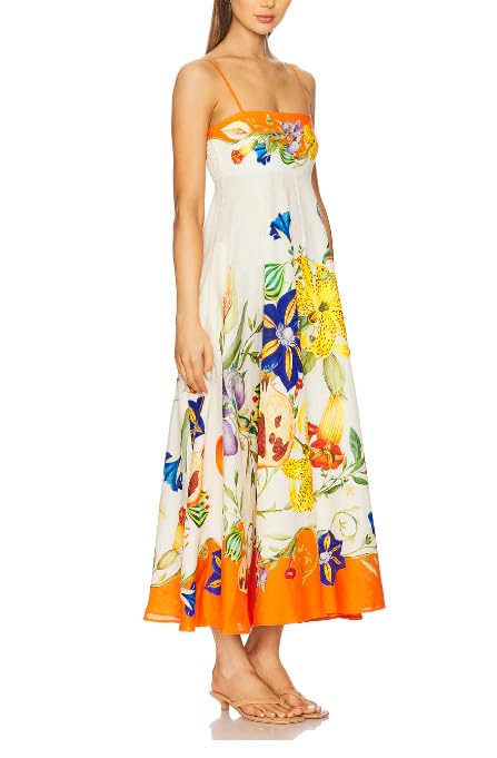 Women's Flowing Graffiti Printed Dress Boho Maxi Dresses Sleeveless Spaghetti Strap Colorful A-line Beach Sunshine Dress4