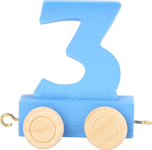 small foot design- Train Bois coloré. Le Wagon de Quatre Roues numéroté 3" s'accroche Chiffres pour Former âge, numéro de téléphone et Bien d'autres Choses, 10565 Cover