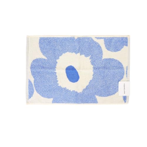 marimekko(マリメッコ) タオル ゲストタオル フェイスタオル ウニッコ クリーム×スカイブルー Unikko GuestTowel 074657-150 30x50cm [並行輸入品]