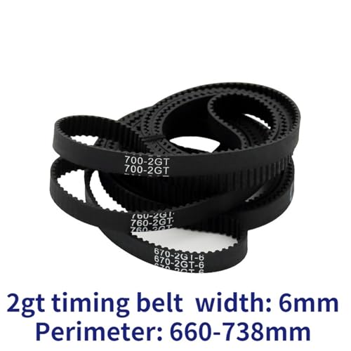Courroie de distribution GT2 6mm boucle fermée 2GT 730mm en caoutchouc pour imprimante 3D - 2