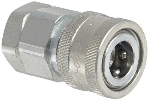 Snap-Tite VHC4-4F Zinc-Plated Steel H-Shape Quick-Disconnect Hose Coupling, Sleeve-Lock Socket, 1/4